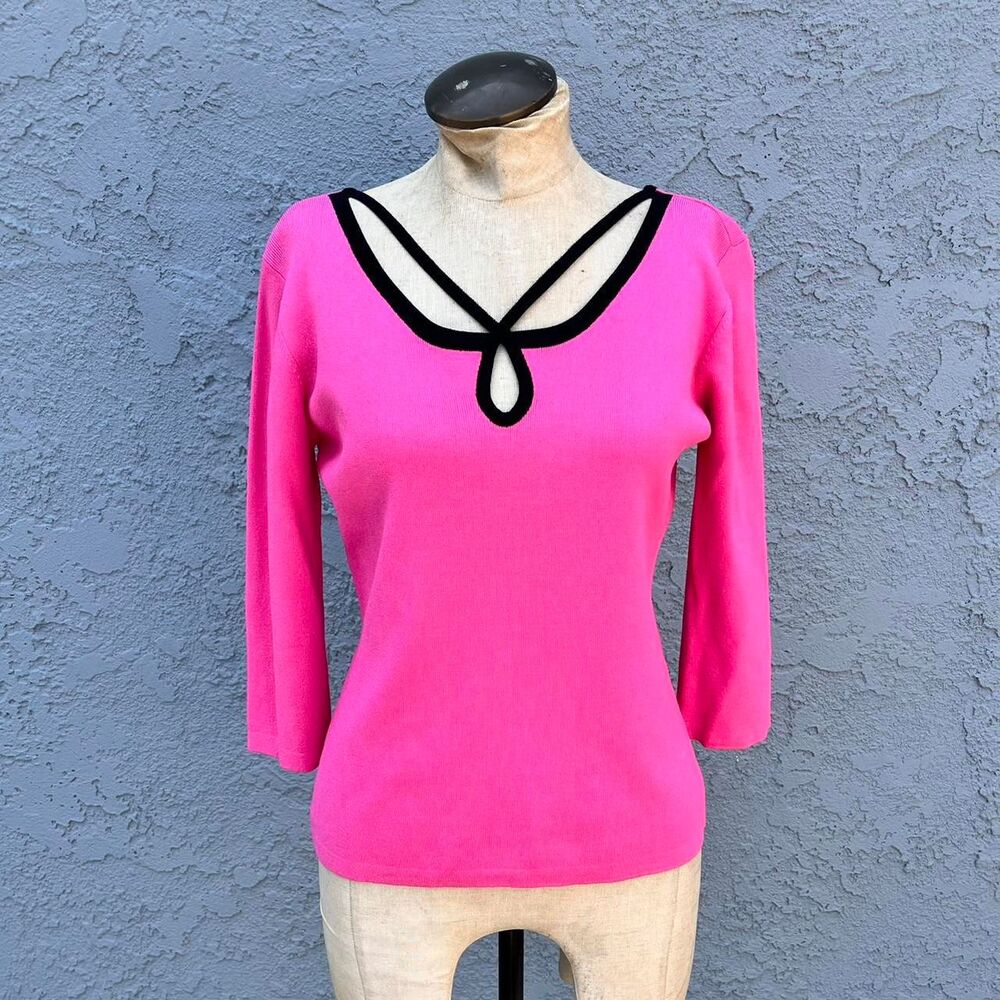 Pink Y2k Top Size Large Joseph A Pin up girl Blouse